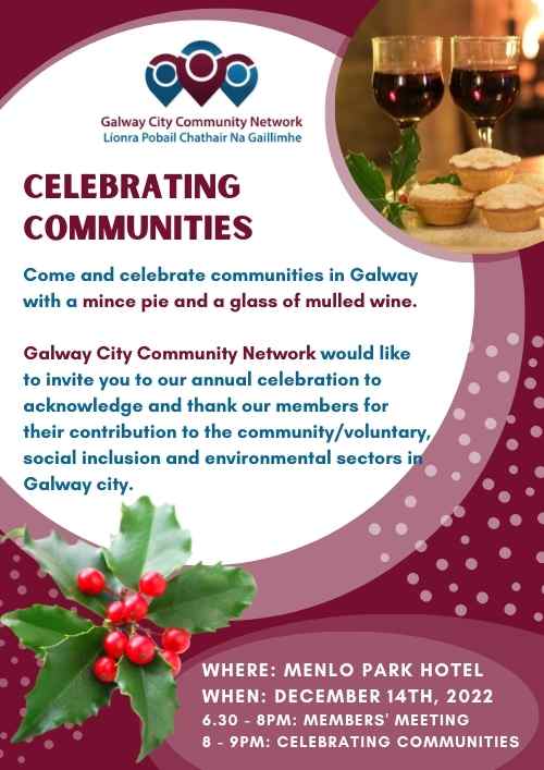 Join GCCN on December 14 from 6.30pm in the Menlo Park Hotel for the Winter Plenary and Community Celebrations
